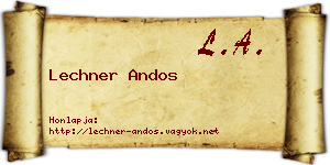 Lechner Andos névjegykártya